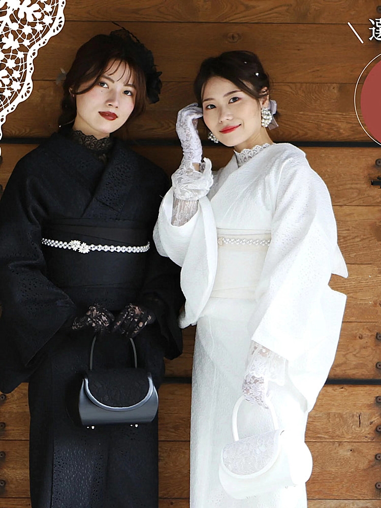 Women'S Formal Traditional Wear - Quimono Elegante de Renda - Vestuário