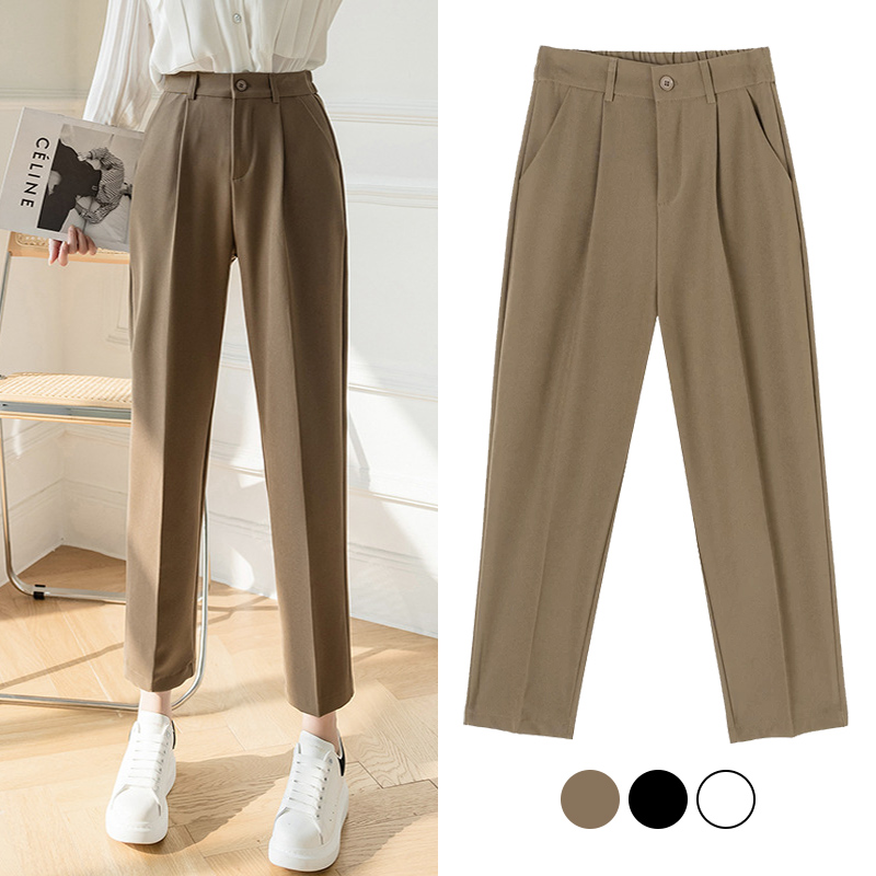 Women Formal Wear Korean - Calças femininas chiques para escritório, estilo