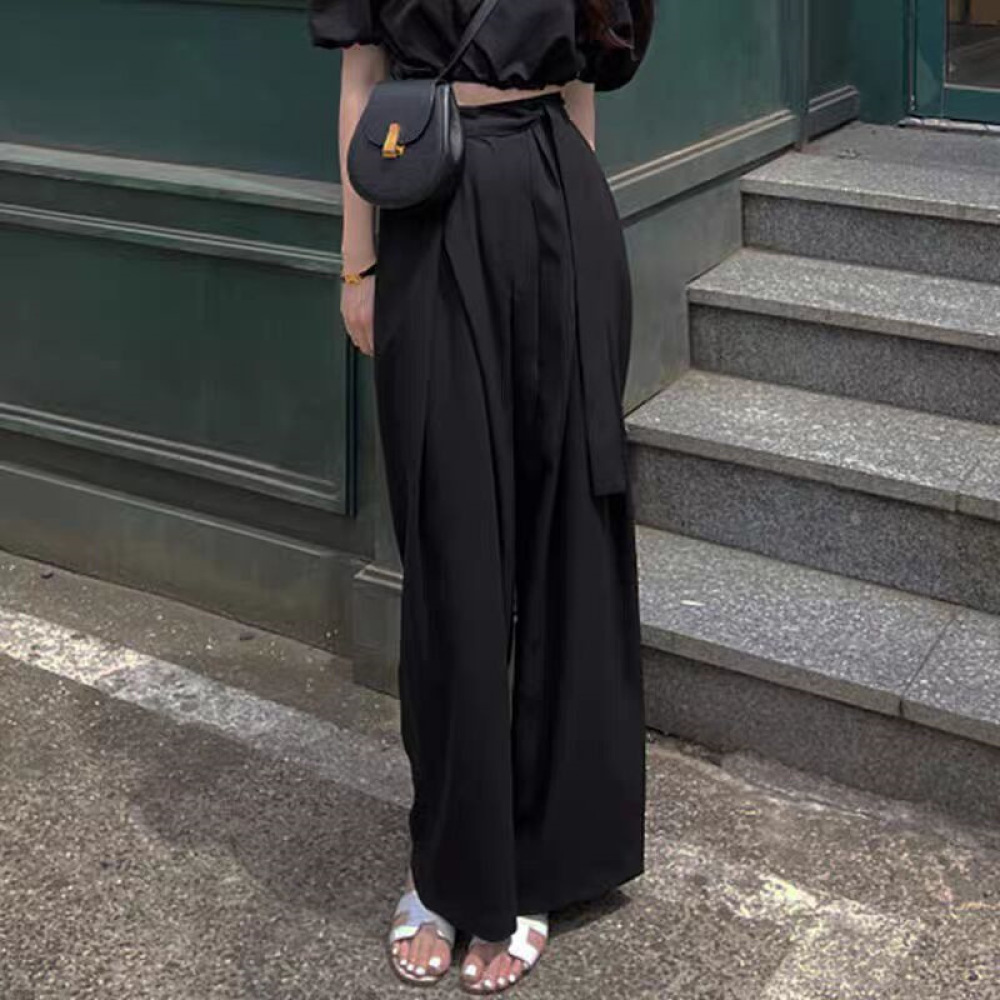 Calças Femininas de Perna Larg - Women Formal Wear Korean avaliação e preço