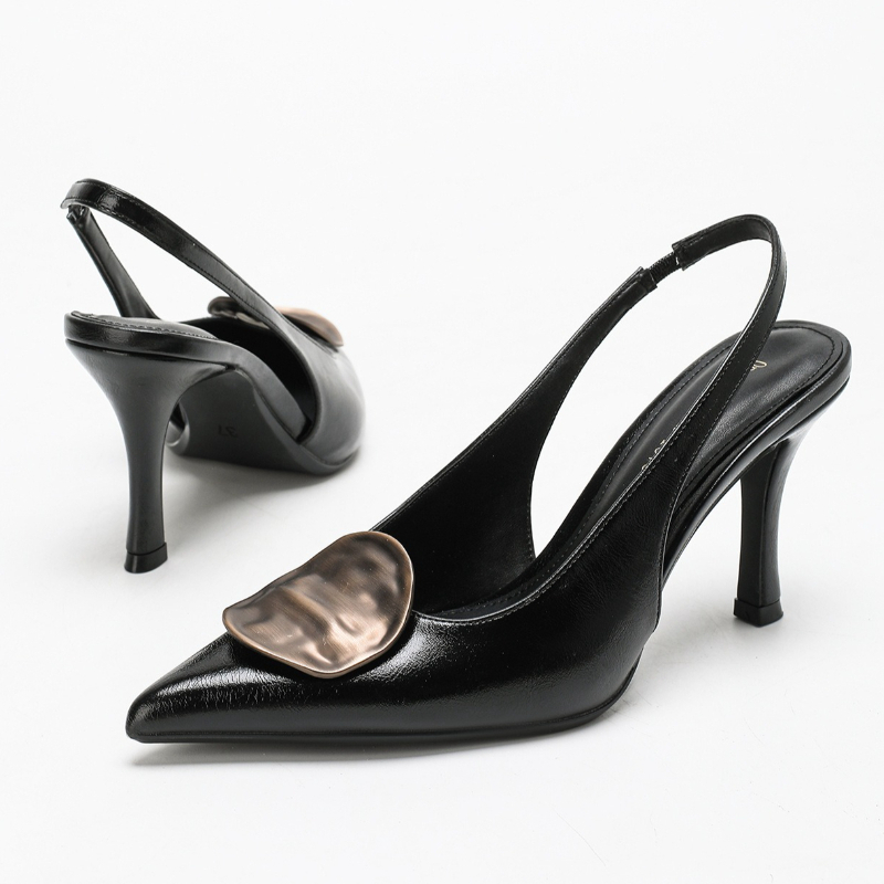 Elegante sem costas salto alto - Slingback Heel Formal avaliação e preço