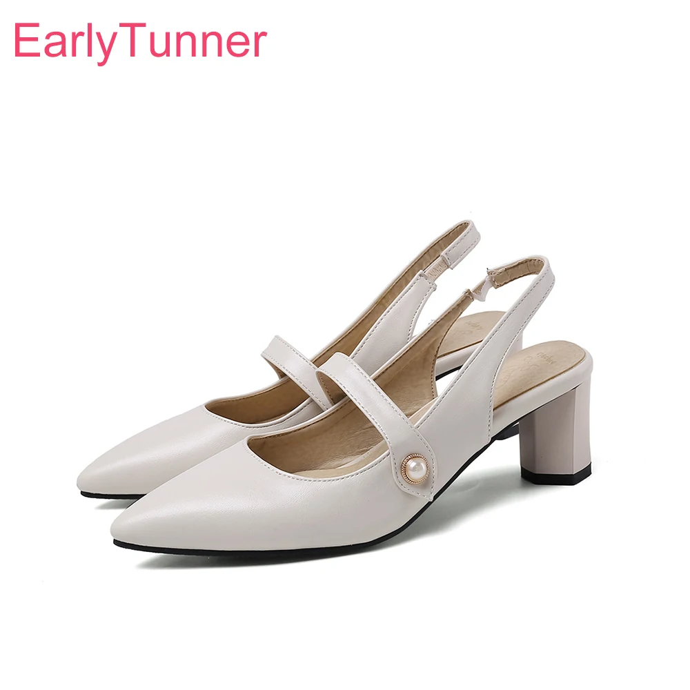 Novas Sandálias Elegantes Bege - Slingback Heel Formal avaliação e preço