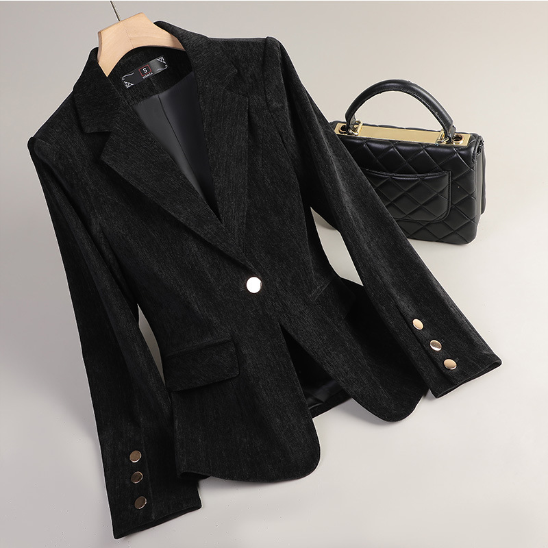 Blazer de Veludo Amarelo para  - Women Formal Wear With Blazer avaliação e preço