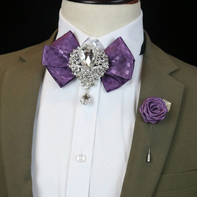 Homens Casamento Strass Laço B - Women Formal Wear Korean avaliação e preço