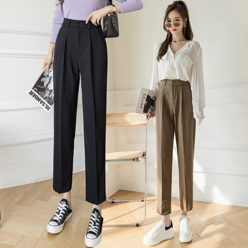 Calças femininas chiques para  - Women Formal Wear Korean avaliação e preço