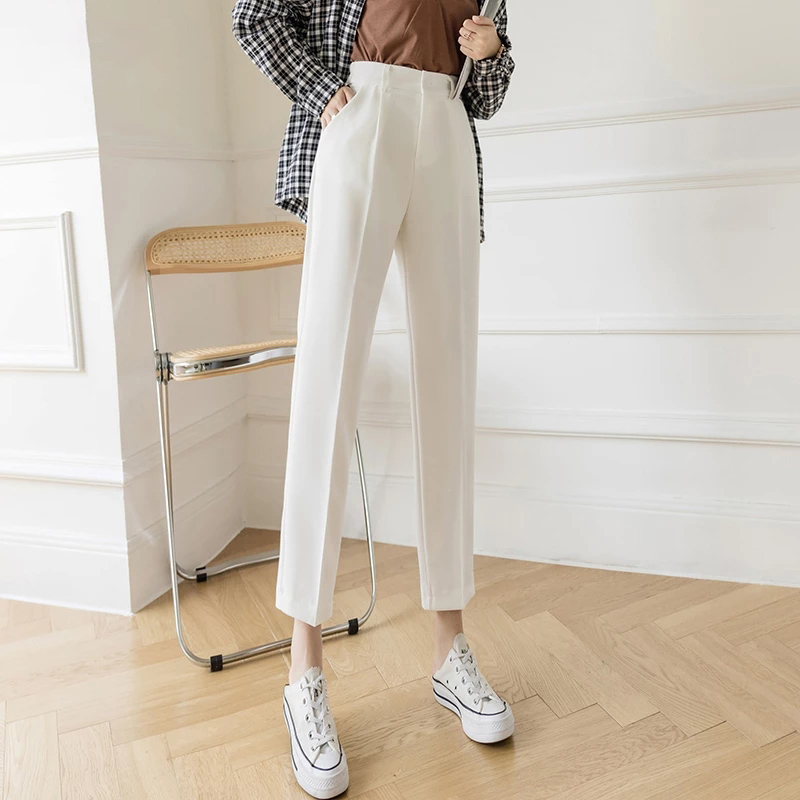 Calças femininas chiques para  - Women Formal Wear Korean avaliação e preço